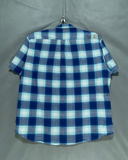 Polo U.S. Assn Blue Cotton Shirt For Men XX Large