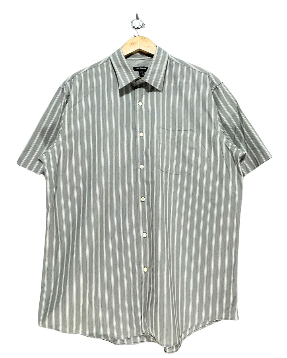 Van Heusen Gray Cotton Shirt For Men Large