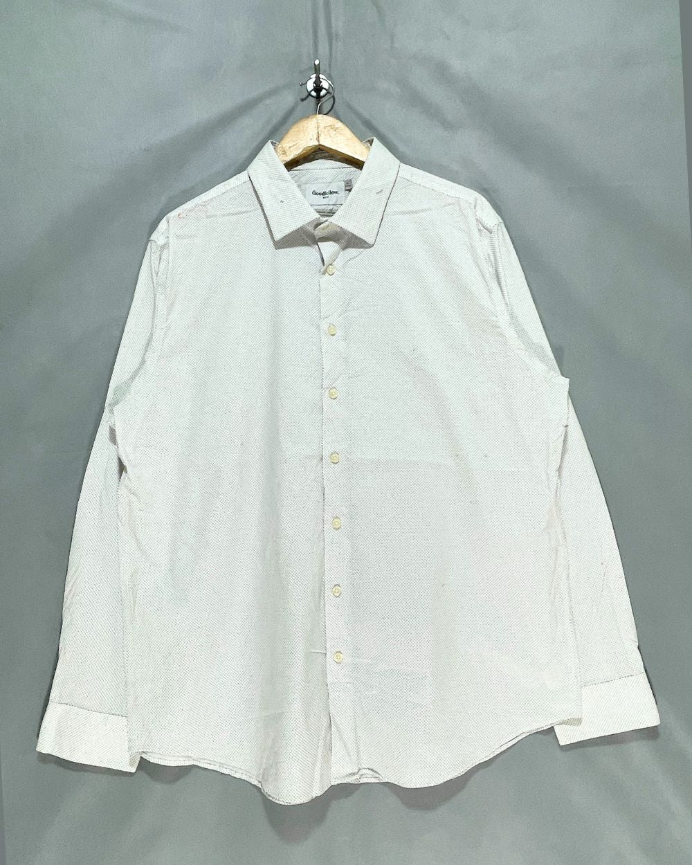 Goodfellow White Cotton Shirt For Men X Large