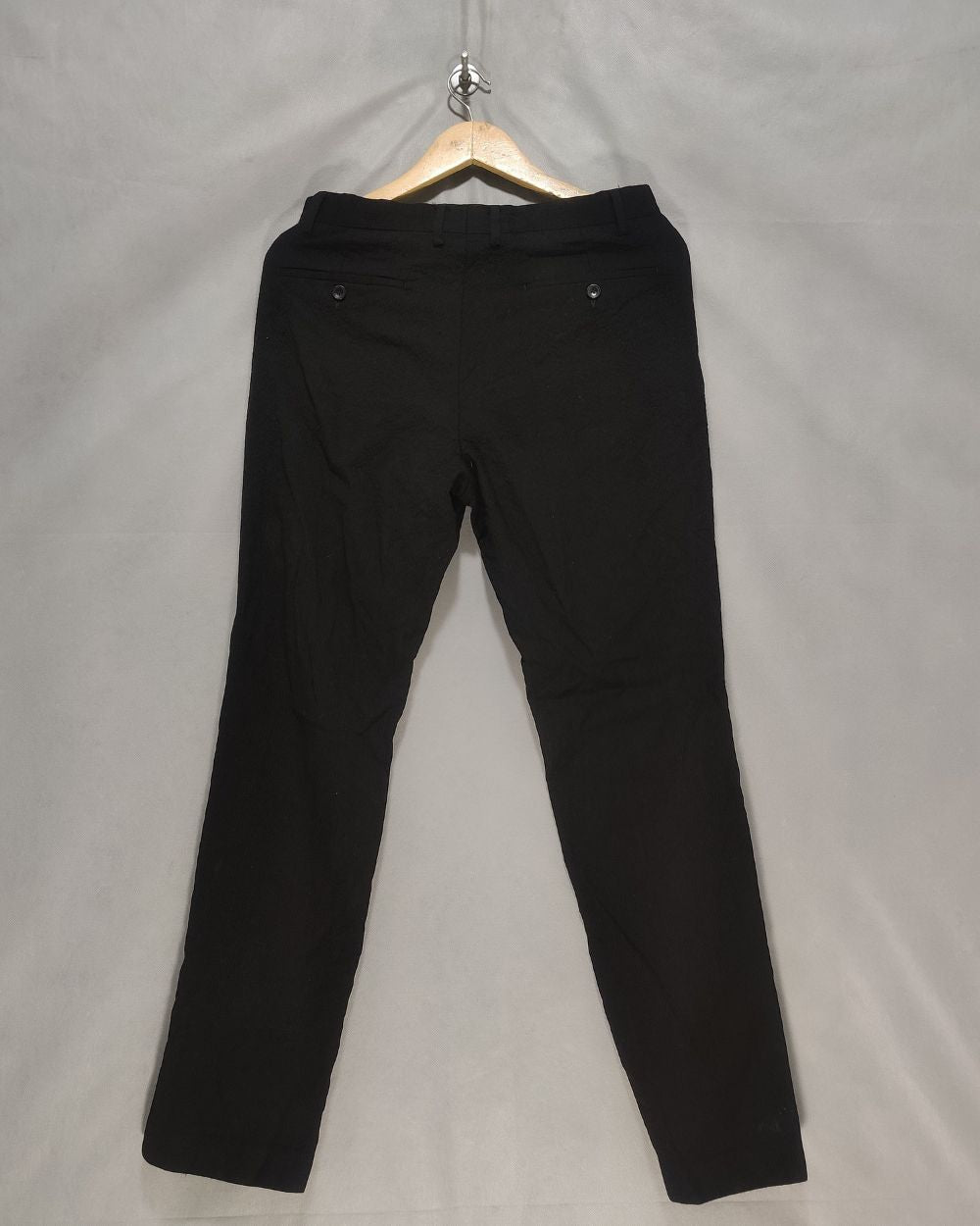 Marc Anthomy Black Cotton Dress Pant For Men Medium