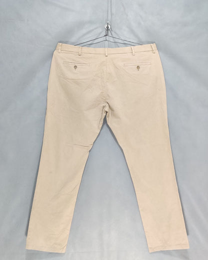 Sunday Joe Cream Cotton Dress Pant For Men XXL