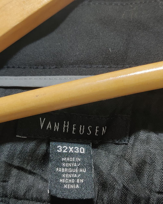 Van Heusen Black Cotton Dress Pant For Men Medium