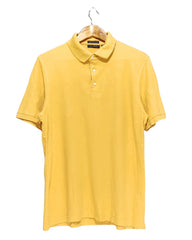 Club Room Yellow Cotton Polo T Shirt For Men Large