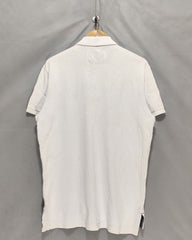 American Eagle White Cotton Polo T Shirt For Men Large