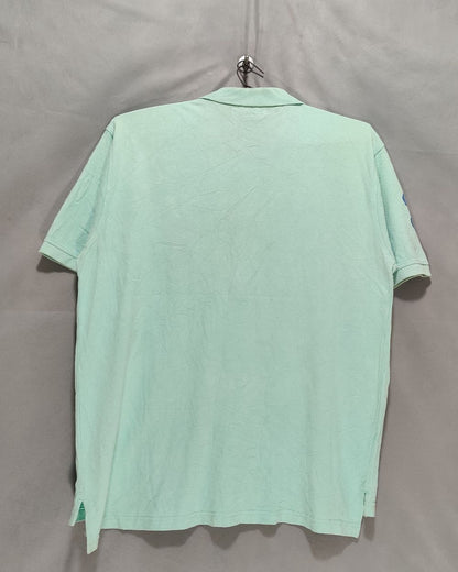 Polo U.S. Assn Blue Cotton Polo T Shirt For Men X Large