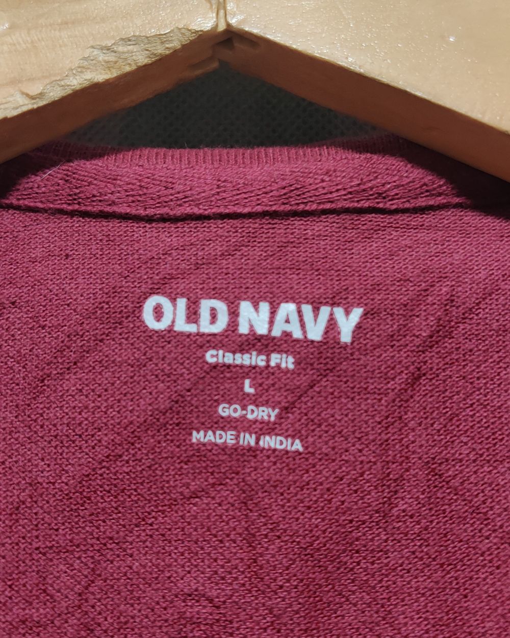 Old Navy Maroon Cotton Polo T Shirt For Men Large