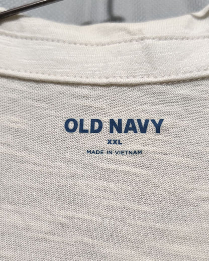 Old Navy White Cotton Polo T Shirt For Men XX Large