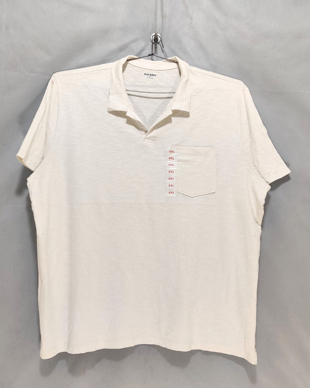 Old Navy White Cotton Polo T Shirt For Men XX Large