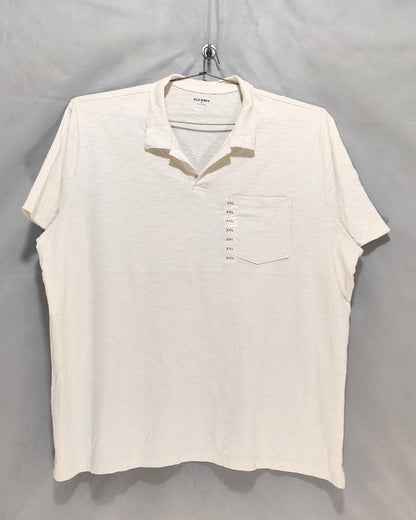 Old Navy White Cotton Polo T Shirt For Men XX Large