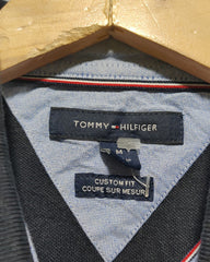 Tommy Hilfiger  Black Cotton Polo T Shirt For Men M
