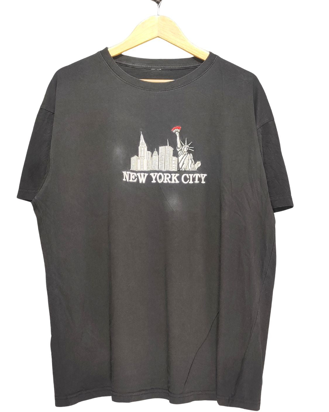 New York City Black T Shirt For Men XL