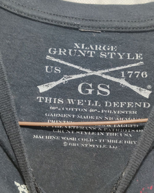 Grunt Style Black T Shirt For Men L