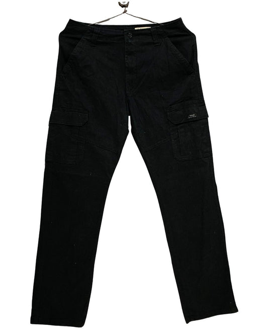 Wrangler Black Cotton For Men Cargo Pant M