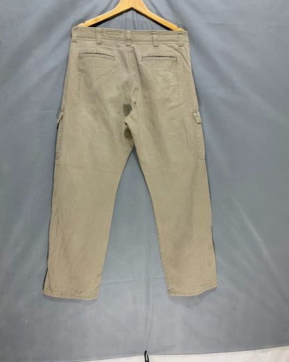 Wrangler Khaki Cotton For Men Cargo Pant L