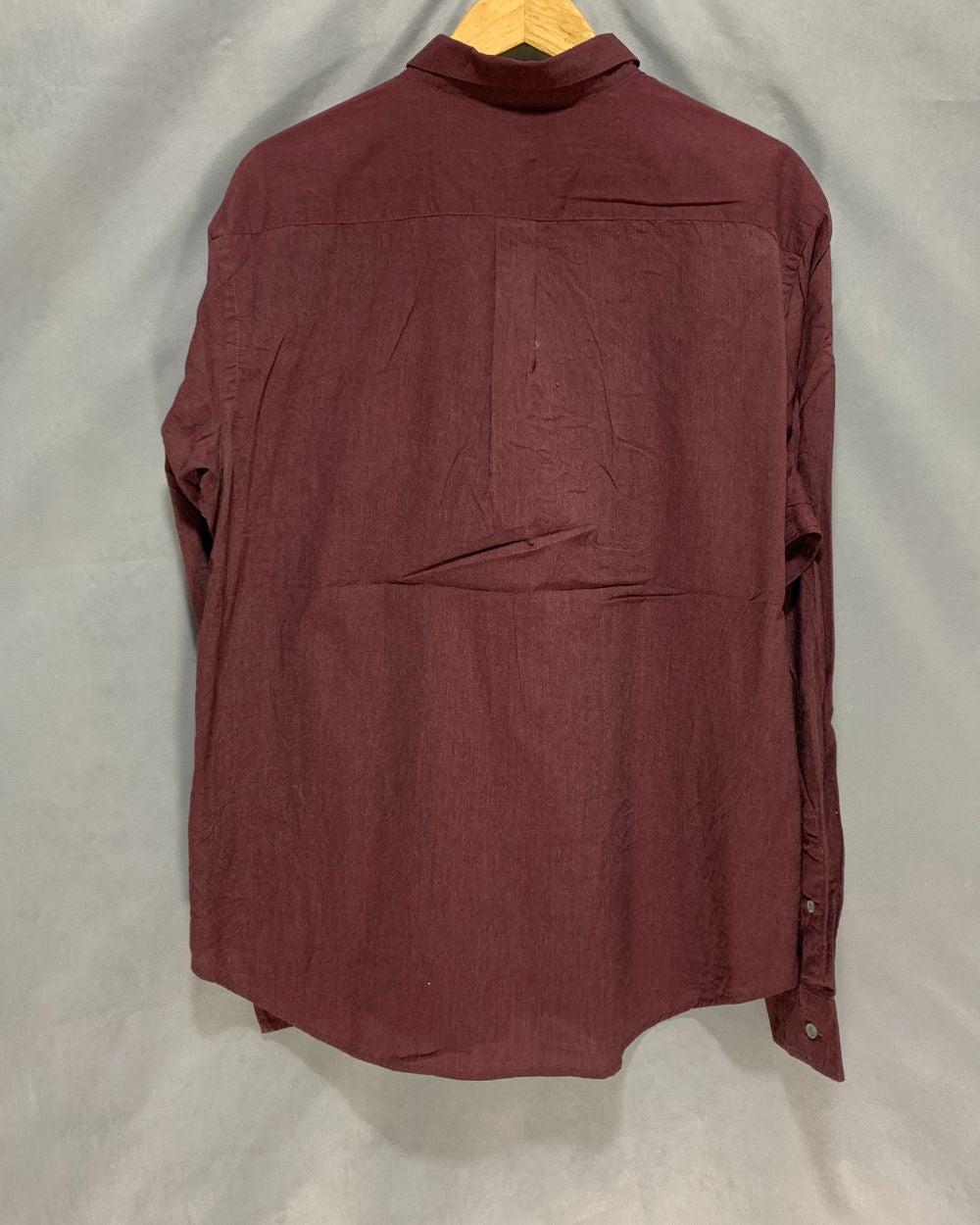 Old Navy Maroon Cotton Shirt For Men XL