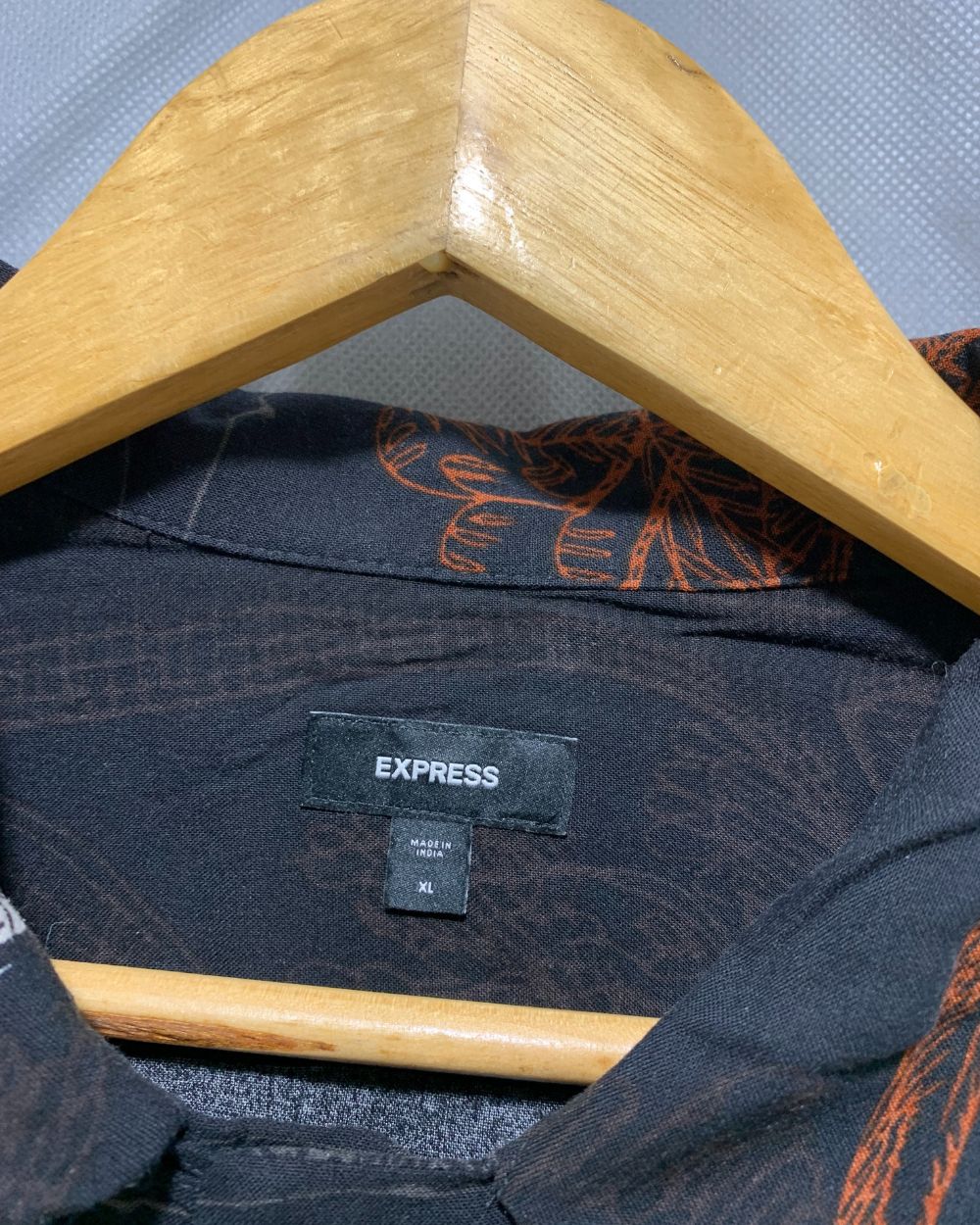 Express Black Cotton Shirt For Men XL