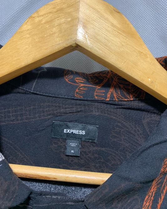 Express Black Cotton Shirt For Men XL