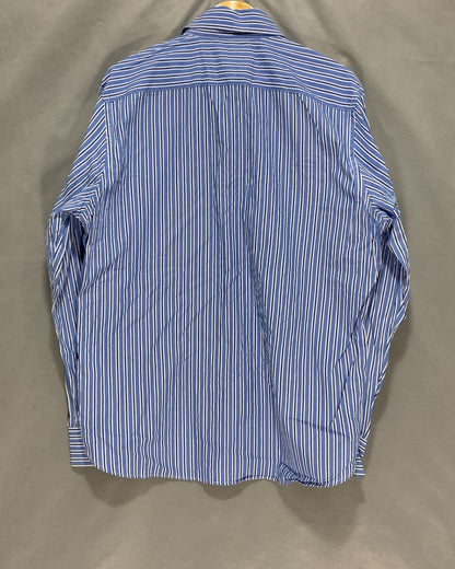 American Eagle Blue Cotton Shirt For Men Large