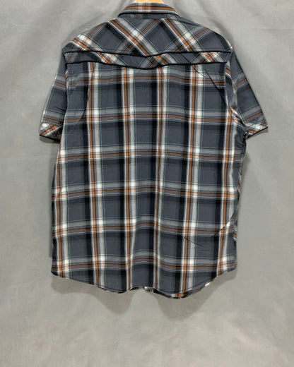Helix Gray Cotton Shirt For Men XL
