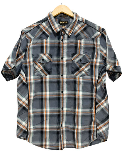 Helix Gray Cotton Shirt For Men XL