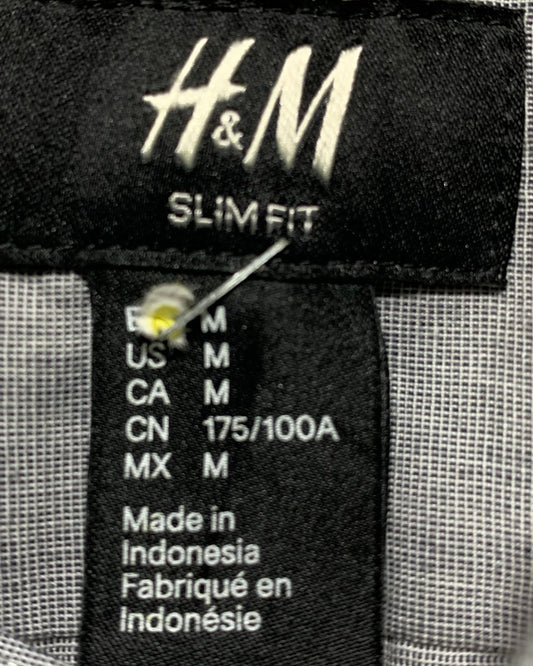 H&M Gray Cotton Shirt For Men M