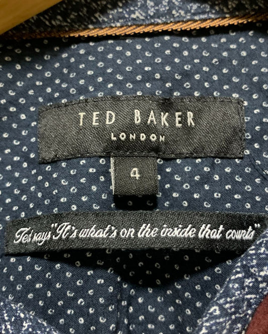 Ted Baker Maroon Cotton Shirt For Men M
