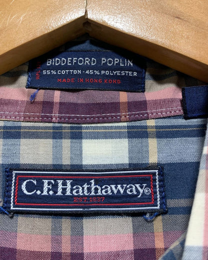 C.F.Hathaway Blue Cotton Shirt For Men Large