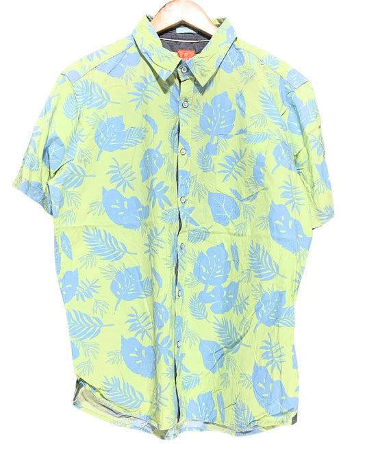 Free Planet Green Cotton Shirt For Men X Large