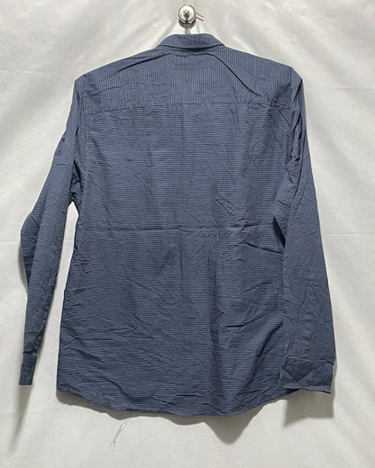 Michael Brandon Blue Cotton Shirt For Men XL