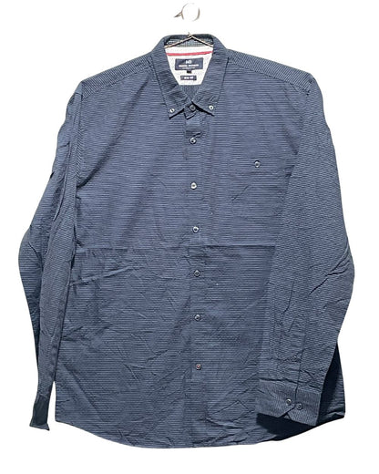 Michael Brandon Blue Cotton Shirt For Men XL
