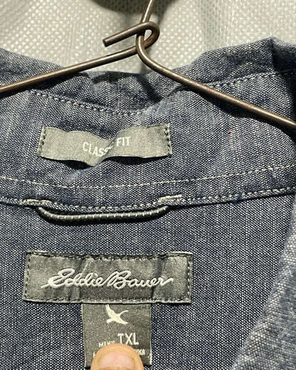 Eddie Bauer Gray Cotton Shirt For Men XL