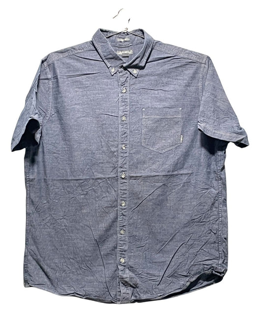 Eddie Bauer Gray Cotton Shirt For Men XL