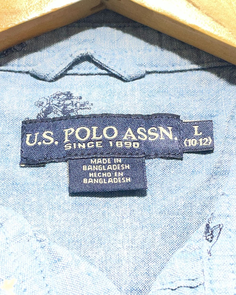 Polo U.S. Assn Blue Cotton Shirt For Men XS