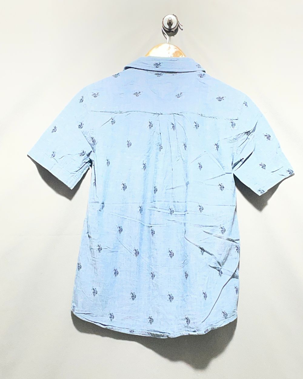 Polo U.S. Assn Blue Cotton Shirt For Men XS