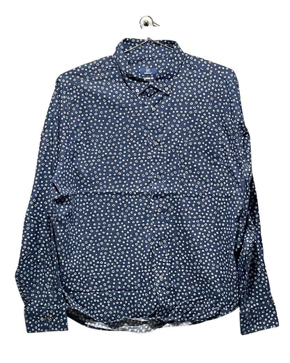 George Blue Cotton Shirt For Men XL