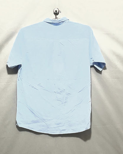 Akefun Blue Cotton Shirt For Men Large