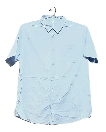 Akefun Blue Cotton Shirt For Men Large