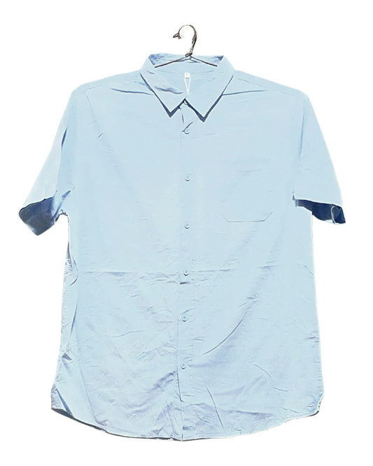 Akefun Blue Cotton Shirt For Men Large
