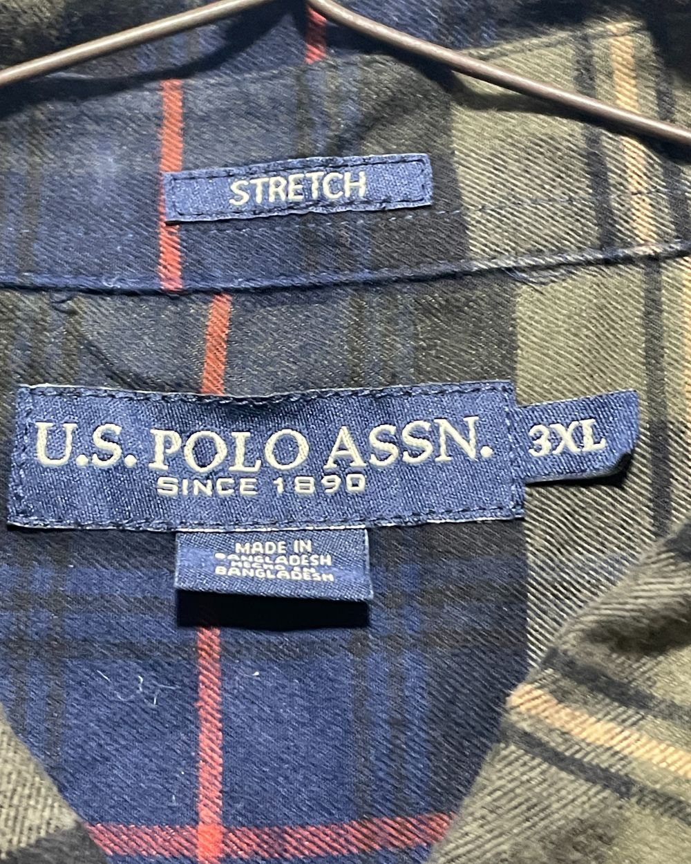 Polo U.S. Assn Blue Cotton Shirt For Men 3X Large