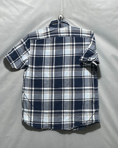 Faded Glory Blue Cotton Shirt For Men Large