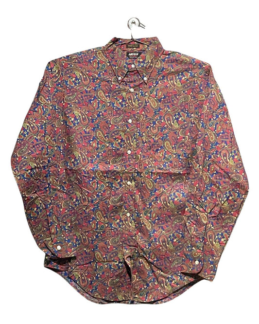 Airman Maroon Cotton Shirt For Men M
