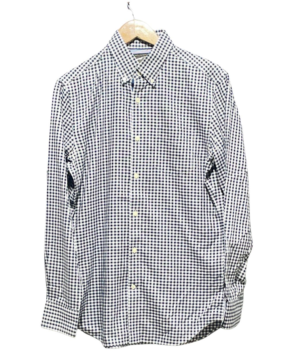 Banana Republic Black Cotton Shirt For Men M