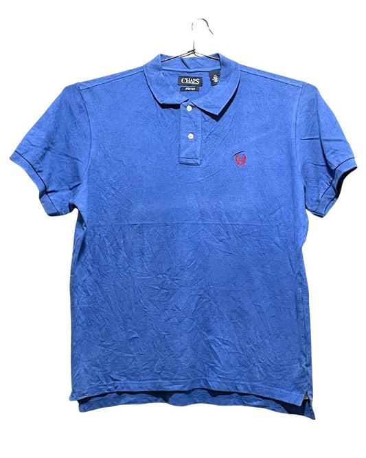 Chaps Blue Cotton Polo T Shirt For Men L