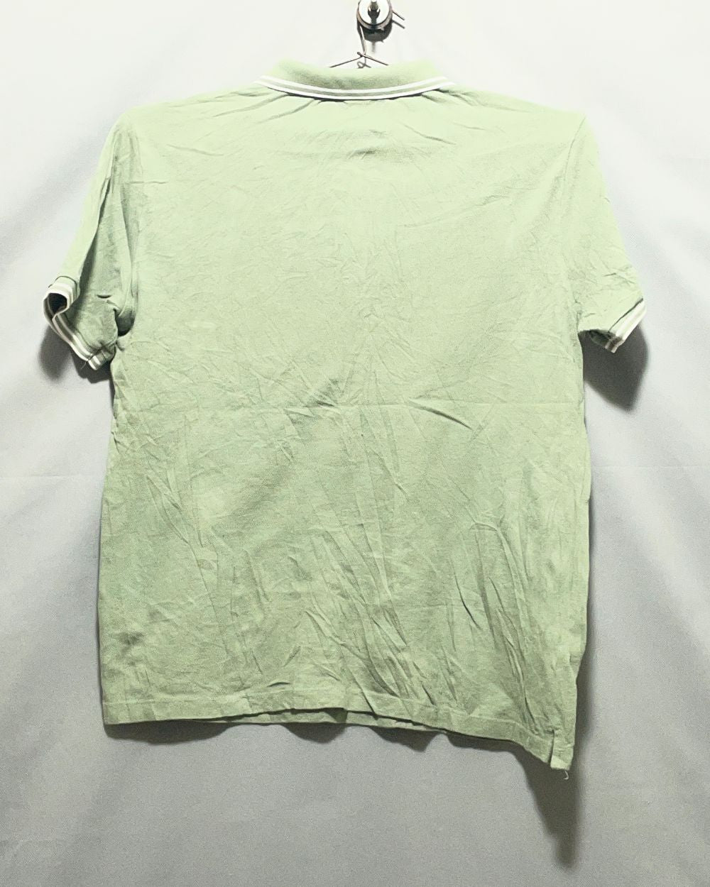 H&M Green Cotton Polo T Shirt For Men L