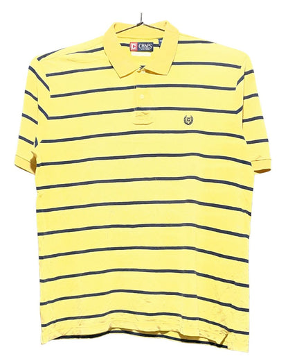 Chaps Yellow Cotton Polo T Shirt For Men Large