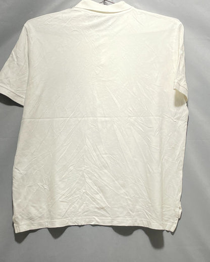 Polo U.S. Assn White Cotton Polo T Shirt For Men L