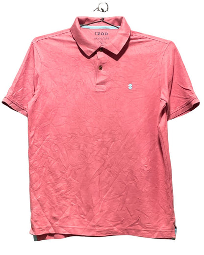 Izod Pink Cotton Polo T Shirt For Men M