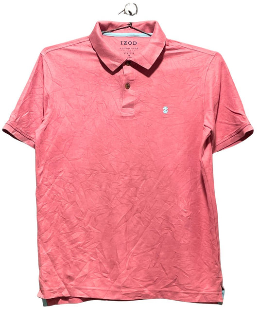 Izod Pink Cotton Polo T Shirt For Men M