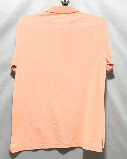 Izod Orange Cotton Polo T Shirt For Men Large