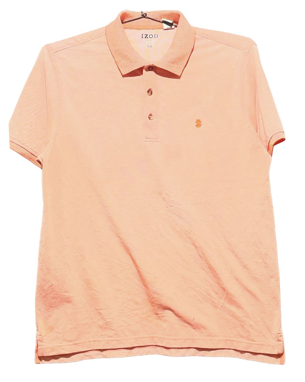Izod Orange Cotton Polo T Shirt For Men Large